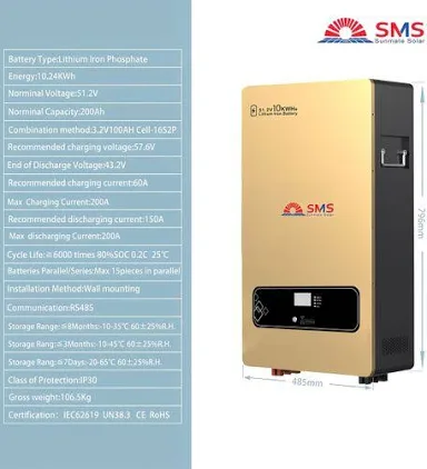 SMS Sunmate 15kWh 51.2V Lithium Battery thumbnail 2